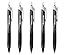 uni-ball Jetstream RT Retractable Roller Ball Pens Rubber Grip 1.0mm Black Ink Value Set of 5