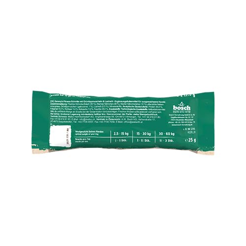 Sammy´s Fitness Schnitte mit Grünlippmuscheln und Lachsöl | Proteinreich | Schonend hergestellt & luftgetrocknet| Getreidefrei | Hundeleckerli | Trainingssnack | Frisch Fleisch 20 x 25 g
