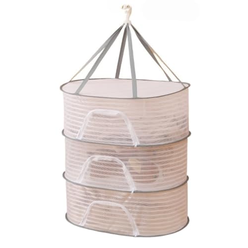 Uranus 物干しネット 干し網 3段平干しネット 型崩れ防止 折りたたみ収納 コンパクト 防風 通気性 ニット セーター ぬいぐるみ 枕 野菜 果物 落下防止 吊り下げ式フック 室内外用 耐荷重高い 大容量 家庭用 洗濯物干し 衣類変形防止 密閉設計