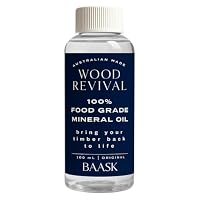 Chopping Board Oil 100ml Food Grade Mineral Oil Made in Australia- Conditions & Protects Wooden Cutting Boards, Utensils and More by BAASK