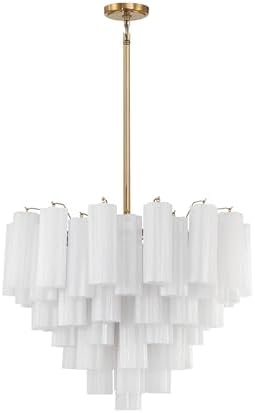 Crystorama Addis 12 Light Aged Brass Chandelier