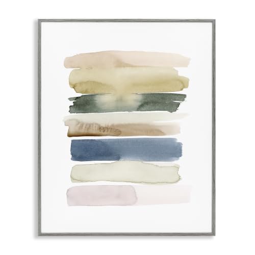 Watercolor Paint Strokes Stacked, 11 x 14 Inch Framed Giclée Print
