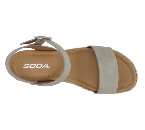 Image of Soda CLIP ~ Women Open Toe Ankle Strap Platform Espadrille Sandal