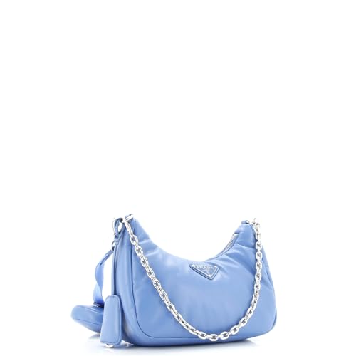 Pre-Loved Re-Edition 2005 Shoulder Bag Nappa Leather Small, Blue2