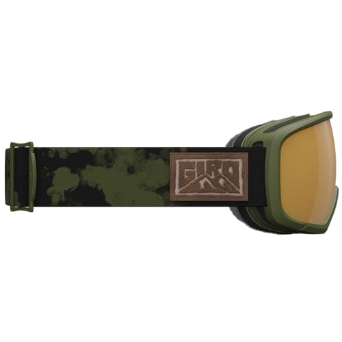 Image of Giro Ringo Ski Goggles - Snowboard Goggles for Men, Women & Youth - Trail Green Cloud Dust Strap with VIVID Petrol Lens