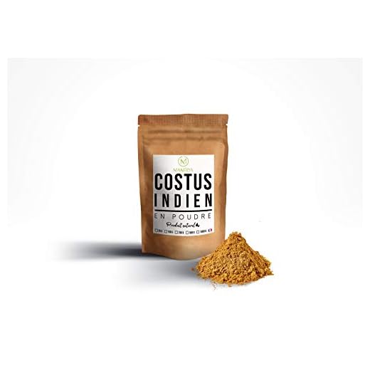 Costus Indien en poudre – Qust Al-Hindi – Produit 100% naturel aux multiples vertus. Sachet refermable de 100g - Manelya