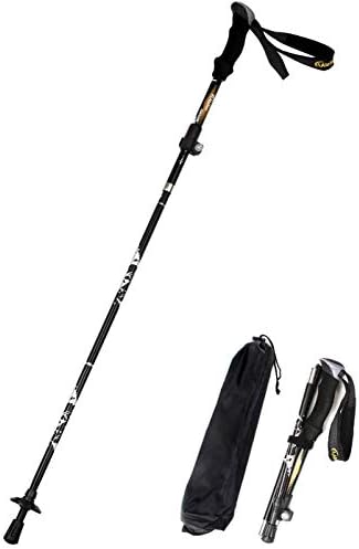 A ALAFEN Aluminum Collapsible Ultralight Travel Trekking Hiking Pole for Men and Women