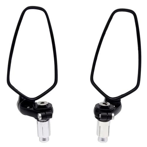 Rétroviseurs pour motos sportives et routières en plastique noir avec accessoires de montage