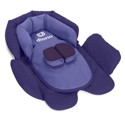Diono Cuddle Soft 2-in-1 Head Support, Comforting Head and Body Support for Babies, Converts depending on Infants Size, Purple Wildberry