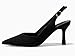 Rilista Womens Slingback Pumps Closed Pointed Toe Kitten Heel Sandals Wedding Evening Party Dress Shoes Black Suede