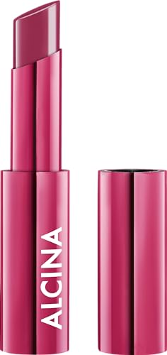 ALCINA Nutri Lipstylo glazed berry - Pflegender Lippenstift mit transparenter Farbbrillanz - pflegt die Lippen, revitalisiert & mildert Lippenfältchen - natürliche Öle - Sesamextrakt - Beere - Pink