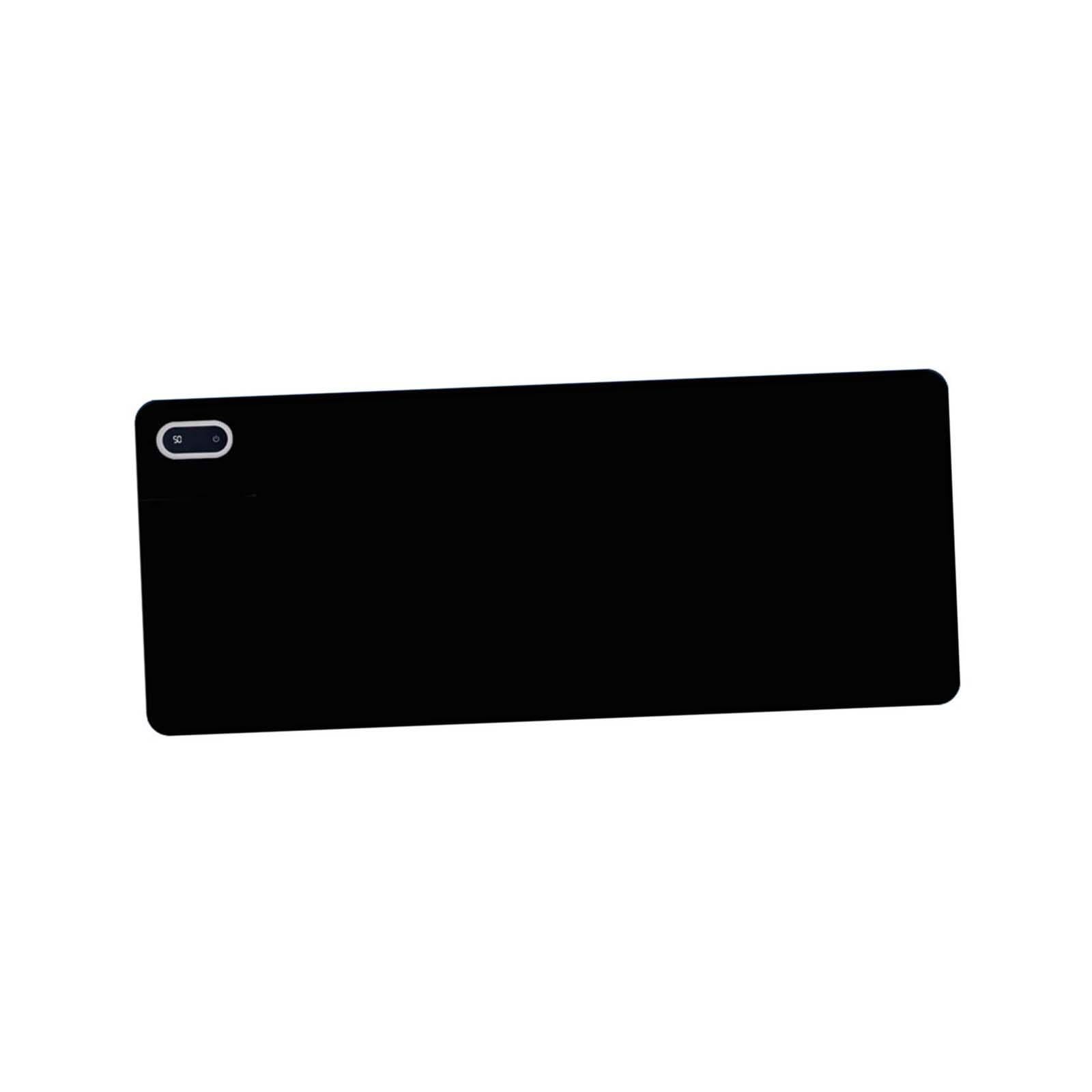 Tappetino Da Scrivania Riscaldato Scaldino Elettrico Da Ufficio Tappetino per Scrittura Sottomano in Pelle PU con Controllo Tattile Adatto per Postaz, nero 80 cm x 33 cm