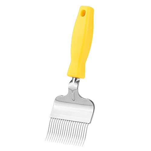 Honey Uncapping Fork, Bee Comb Stainless Steel Decapping Scraper for Bee Hive Extractor Equipment, 8.7x2.8in