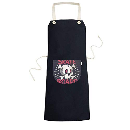 Diythinker Skate Board Indian Skeleton Sacrifice Totem Apron Bib Sarong Cooking Baking Kitchen Pocket Pinafore #TOP25