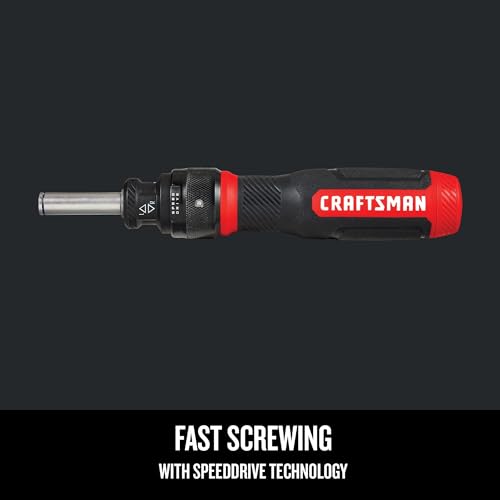 CRAFTSMAN Ratcheting Screwdriver, SpeedDrive, 2” Double Ended Bits Included, Handle Holds Up To 6 Bits (CMHT68129) image 4