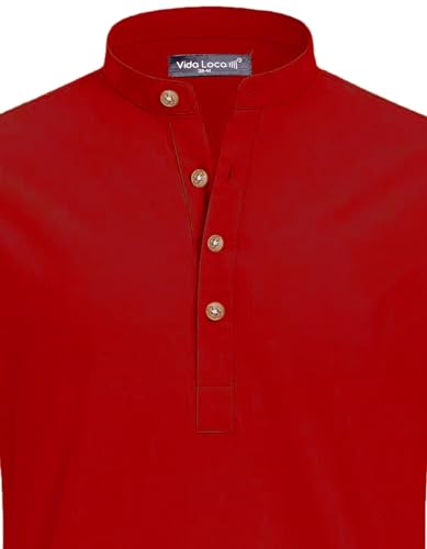 Image of Univibe Men Solid Cotton Blend Straight Kurta Shirt