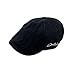 YFZCLYZAXET Barett Baskenmützen Hut Vorwärtshut Weiblicher Frühling Und Herbst Einfarbige Buchstaben Umgekehrte Schirmmütze Männlicher Yuppie Retro-Baretthut-Schwarz_M（56-58Cm）