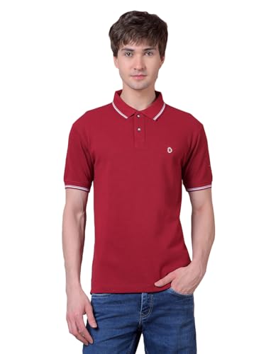 Image of Dollar Men's Pure Cotton Solid Green Color Polo T-Shirt
