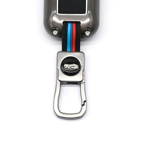 Image of KMH Metal Car Key Cover Compatible with Maruti Suzuki Swift, Swift Dzire, Baleno, Ertiga Smart Keycover with Keychain 3 Buttons Smart Key Shell Case Holder Protector, Pack of 1