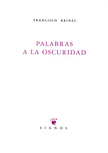 Portada de Palabras a la oscuridad