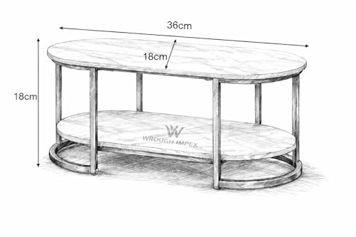 Image of Modern Large Coffee Table Center Table, Beautiful Sofa Table Simple Design - 2 Tier Nesting Coffee Table Living Room Table for Home,& Office (Brown Black)