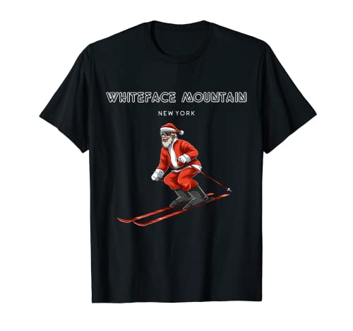 Santa Claus - Whiteface Mountain USA Ski Resort Retro Regalo Camiseta