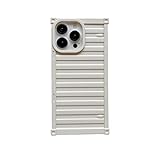 Cocomii - Rectangle Case Compatible with iPhone 13/iPhone 14 - Grooved Suitcase, Shipping Container, Glossy, Women Girls Men, Protective Phone Case for iPhone 13/14 6.1 inch, Antique White