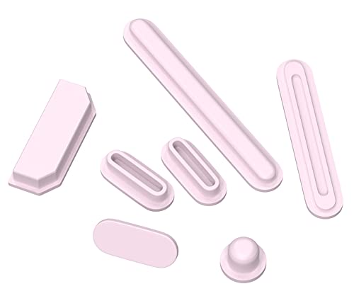 7 Pcs MacBook Pro 14 Dust Plugs Cover for 2021 Release MacBook Pro 14 A2442 and MacBook Pro 16 A2485 M1 Pro/Max Chip, Silicone Port Anti Dust Plugs Covers Set Cups for MacBook Pro 14" 16", Pink