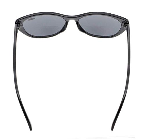 Image of Eyekepper Cat-eye Style Womens Bifocal Sunglasses Grey Lens +1.75