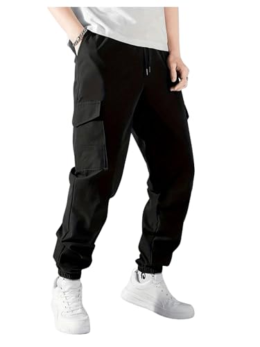 GORGLITTER Boy's Cargo Pants Sweatpants Joggers Casual Fall Flap Pockets Baseball Athletic Golf Street Sweat Pants 2025