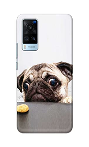 Image of PRINTFIDAA� Printed Hard Back Cover Case for Vivo X60 Back Cover (Pug Dog) -2808
