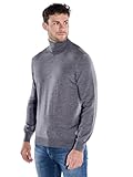 emilio adani Herren Herren Pullover mit Merinowolle, Silbergrau, 39632, Silbergrau in Größe M