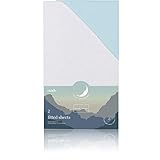 Laleni Basic 2er-Set Spannbettlaken für Babybett Kinderbett - 60x120cm - 70x140 cm, atmungsaktiv, 100% Baumwolle (135 g/m²), Weiß & blau