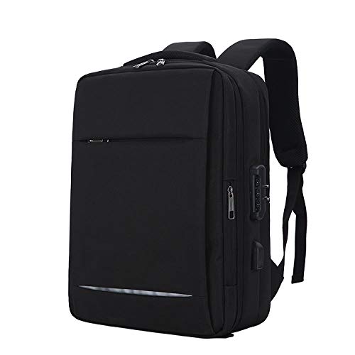 Zaino di ricarica impermeabile e antisismico da 15 pollici con tracolla per laptop da 17.3 Borsa da viaggio 17.3 antiscasso nero 14-15.6