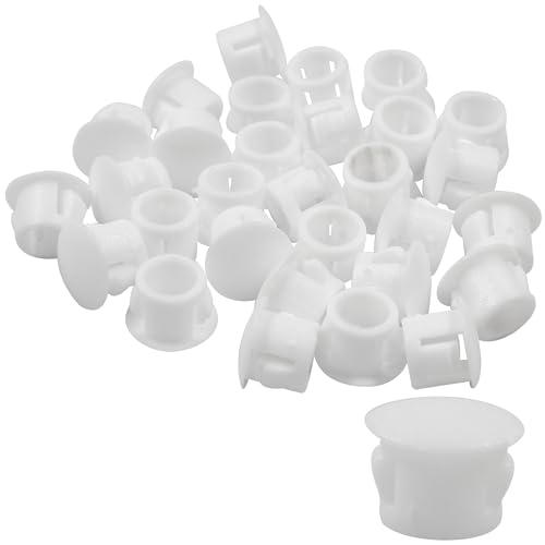 Image of Hitefu Plastic Hole Plugs, 5 /16-Inch (8mm), White, 30PCS | Flush Type Panel Plugs, For Furniture and Fencing Post, Cabinet and Screw Hole Covering