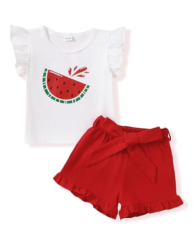 Image of NZRVAWS Girl Clothes Toddler Girls Summer Outfit Heart Tank Top+Pink Shorts 2 Piece Clothing for Girl 1 2 3 4 5 6 7 T
