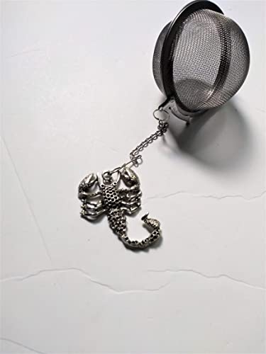 Lobster Tea Infuser with Chain Charm for Brewing Loose Dried Leaves - Fun Beach Theme Gift