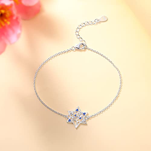 925 Sterling Silver Magen Star Of David Tree Life Pendant Necklace - Israel Hebrew Judaica Jewish Jewelry Gifts for Bat Mitzvah, Hannukkah, Birthday, Mom, Daughter, Her, Women Teens Girls4