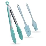 🍲SAFETY BUCKLE CLIP - Unsere ,Küchen Grillzange verfügt über ein hervorragendes Design mit Sicherheitsschnalle, die verhindern kann, dass sich die Zange versehentlich öffnet und schließt, und die Steuerung für uns bequemer macht.