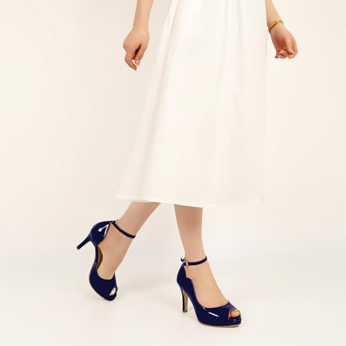 Image of AUMOTED High Heels Pumps Platforms Shoes for Party Daily 3.4 inch Dressy Pumps