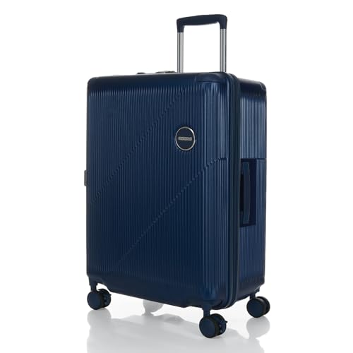 Image of American Tourister Luggage Bag with TSA Lock & 8 Wheels Hard PC Check-in Suitcase /Trolley Bag for Travel /Holiday /Travel Bag with Double Spinne Wheels for Men & Women-