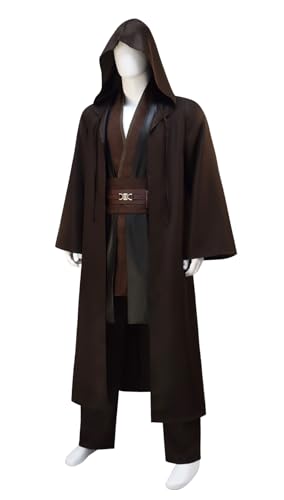 Men's Tunic Costume Adult Halloween Anakin Costume Tunic Hooded Robe Outfits Cosplay Full Set Uniform2