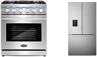 Cosmo 2-Piece Kitchen Package, 30" Gas Range & Refrigerator