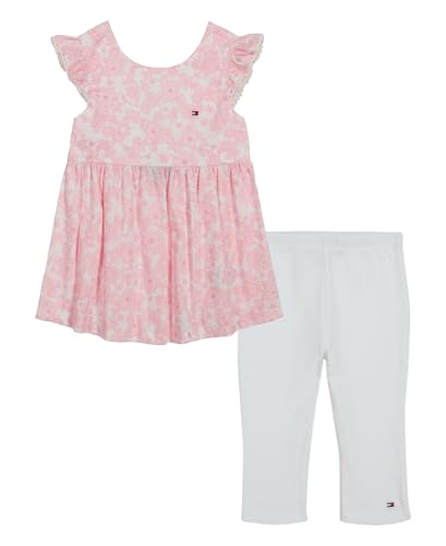 Image of Tommy Hilfiger Girls 2-Piece Set, Tunic Shirt with Leggings
