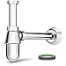 Produktbild Siphonly Design Flaschensiphon für Waschtische | Exclusiver Geruchsverschluss für Ihr Waschbecken | 5/4"- 32 mm | ABS-Kunststoff verchromt mit extra langem Wandrohr 250 mm