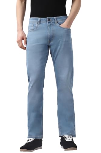 Image of Peter England Men's Regular Fit Denim Jeans for Daily Casual Wear
