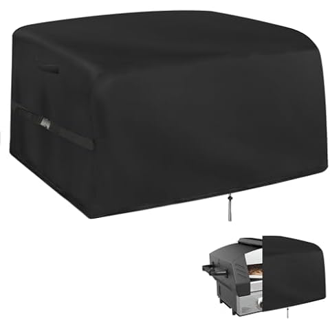 Kingling Pizza Oven Cover for Blackstone 6964 6961 6960 Portable Pizza Oven, 32 inch Waterproof & Dustproof Blackstone Pizza Oven Accessories Outdoor Grill Cover (Cover Only) - Black Cover