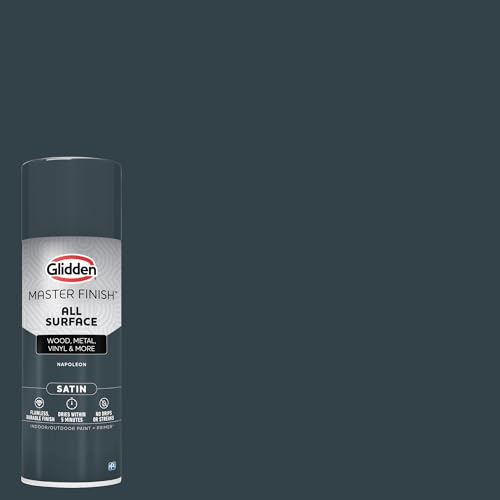 Image of Glidden Master Finish 12 oz. Satin Napoleon Interior /Exterior All Surface Spray Paint and Primer