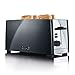 Produktbild Graef TO 102 Toaster 1380 W, Schwarz, Aluminium, Edelstahl, Drehknöpfe, 1380 W, 230 V, Schwarz