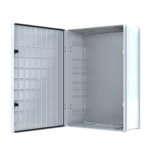 YAVUZ Abs Pano 50 x 70 x 22.5 cm Taban Saclı IP65 Plastik Pano Montaj Plakalı Elektrik Kutusu Pano Darbeye Dayanıklı Dış Ortam Muhafaza Kutusu ABS Pano POLİ 025